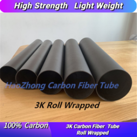 3K Roll Wrapped Carbon Fiber Tube 42-114mm L500mm