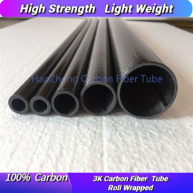 3K Roll Wrapped Carbon Fiber Tube 42-114mm OD 1000mm