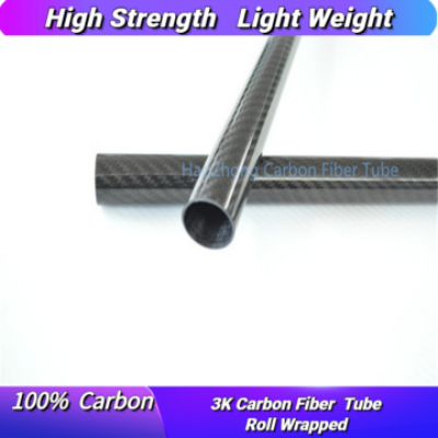 3K Roll Wrapped Carbon Fiber Tube 11-20mm OD 1000mm