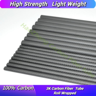 3K Roll Wrapped Carbon Fiber Tube 21-30mm L1000mm