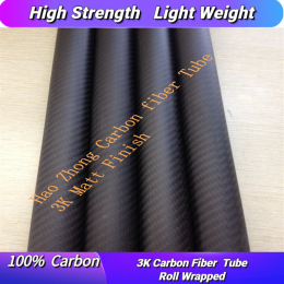 3K Roll Wrapped Carbon Fiber Tube 21-30mm L500mm