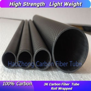 3K Roll Wrapped Carbon Fiber Tube 42-114mm L500mm