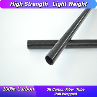 3K Carbon Fiber Tube 5-10mm L500mm Roll Wrapped