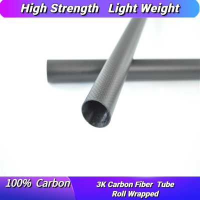 3K Carbon Fiber Tube 5-10mm L500mm Roll Wrapped